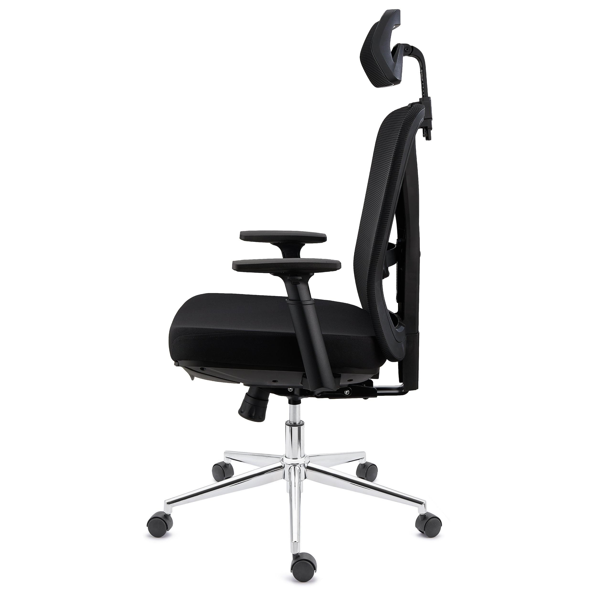 Silla Ergonómica TOWER, Reposapiés Extensible, Diseño Innovador, Uso Intensivo 8H, En Negro