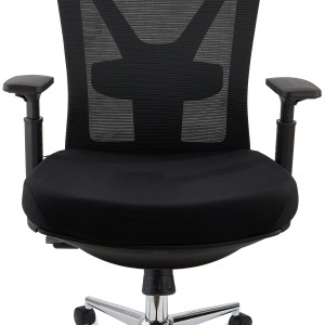 Silla Ergonómica TOWER, con reposapiés extensible, uso 8h, en negro