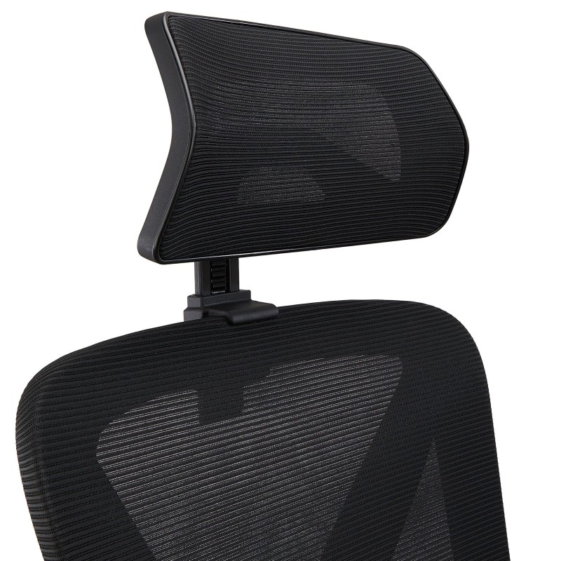 Silla Ergonómica TOWER, con reposapiés extensible, uso 8h, en negro