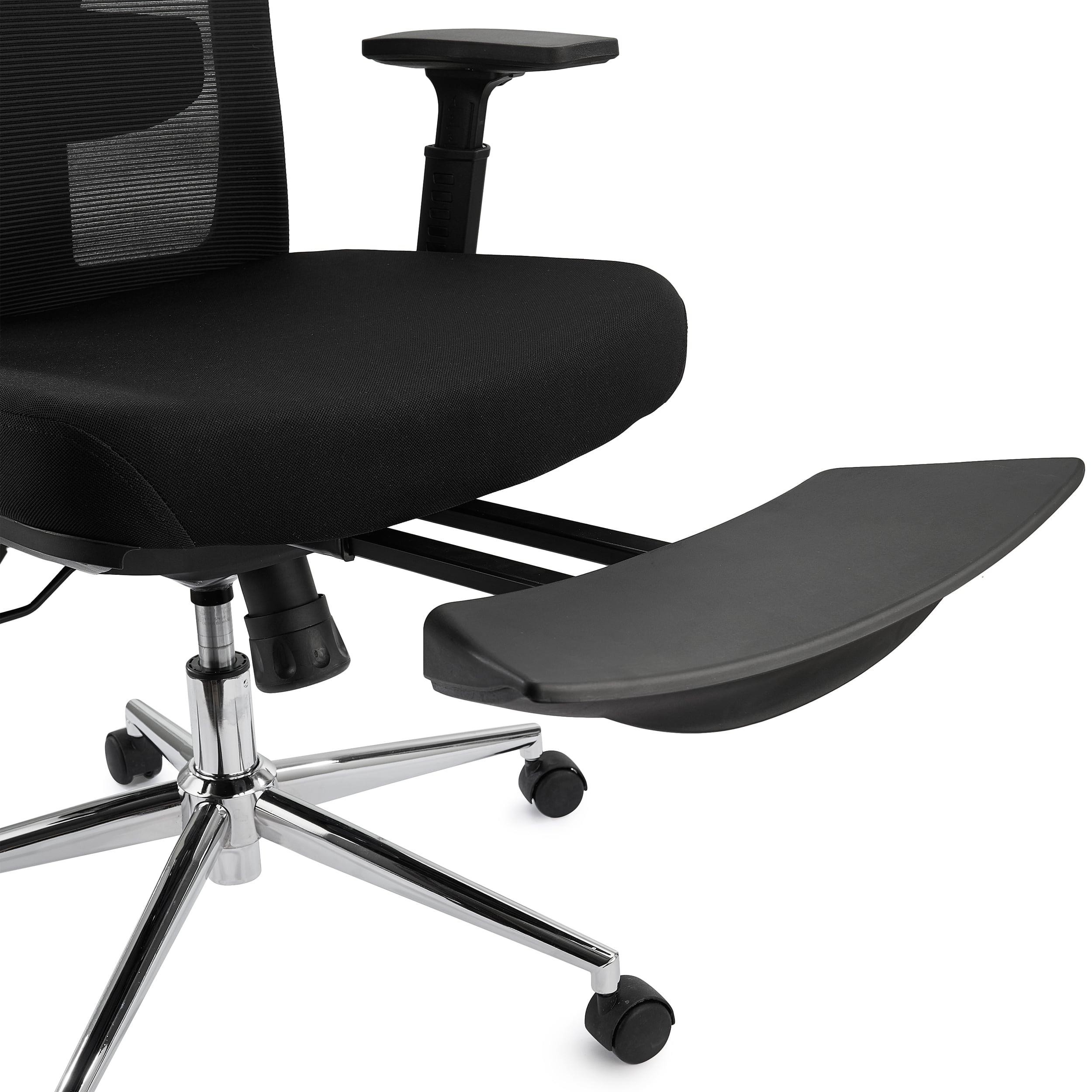 Silla Ergonómica TOWER, Reposapiés Extensible, Diseño Innovador, Uso Intensivo 8H, En Negro