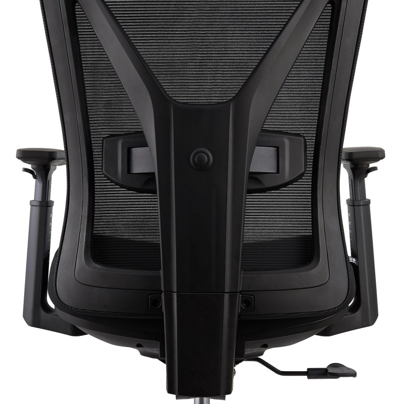 Silla Ergonómica TOWER, con reposapiés extensible, uso 8h, en negro
