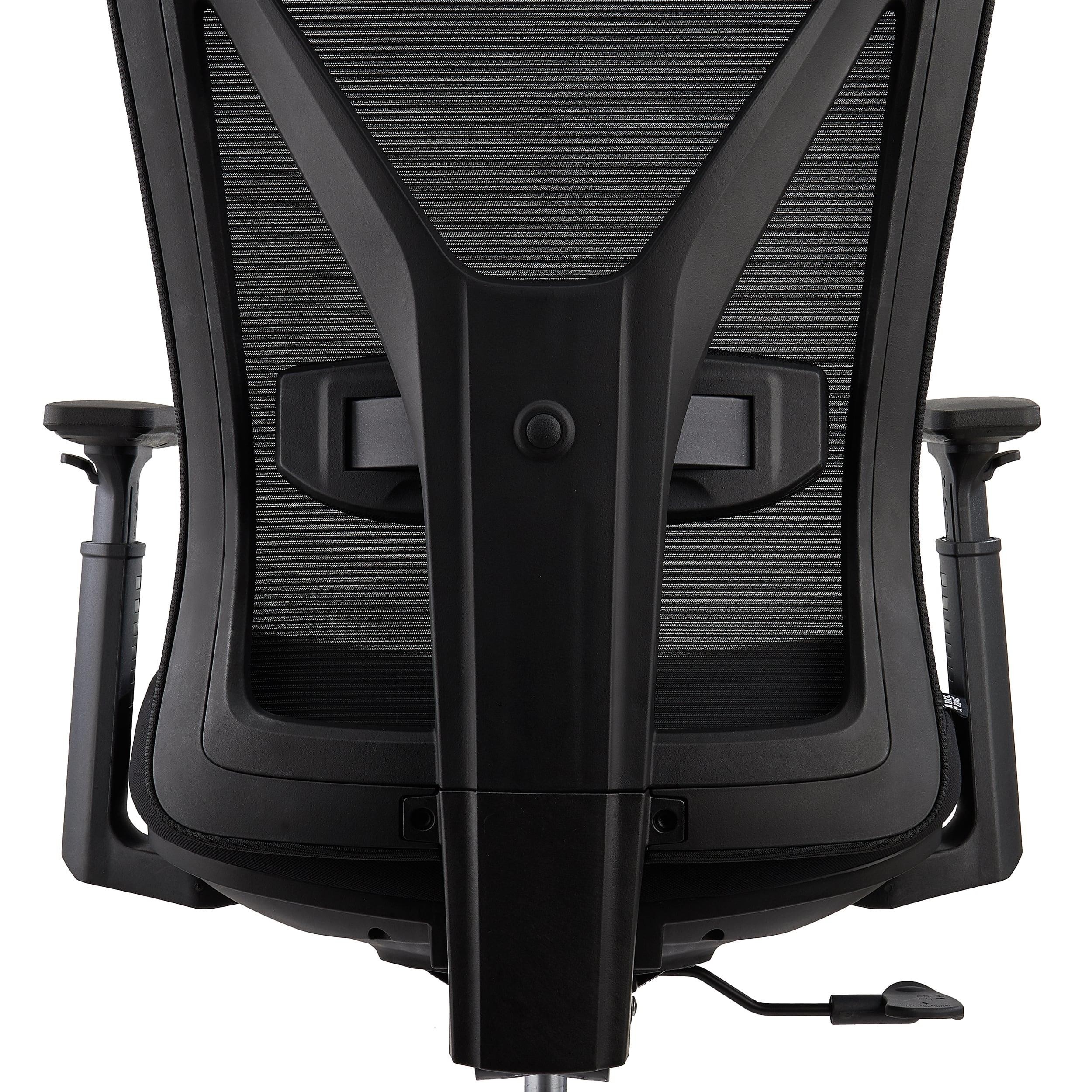 Silla Ergonómica TOWER, Reposapiés Extensible, Diseño Innovador, Uso Intensivo 8H, En Negro