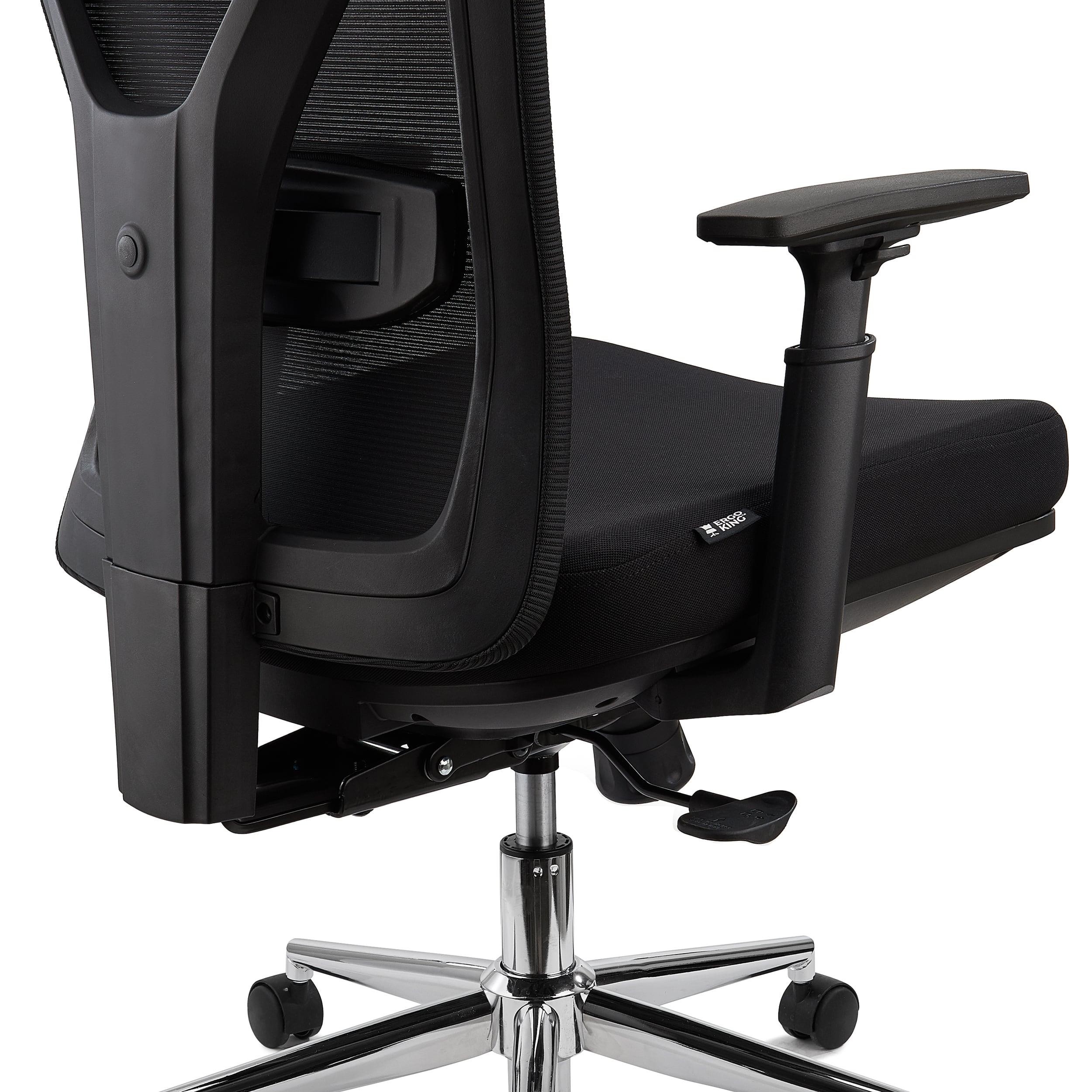 Silla Ergonómica TOWER, Reposapiés Extensible, Diseño Innovador, Uso Intensivo 8H, En Negro