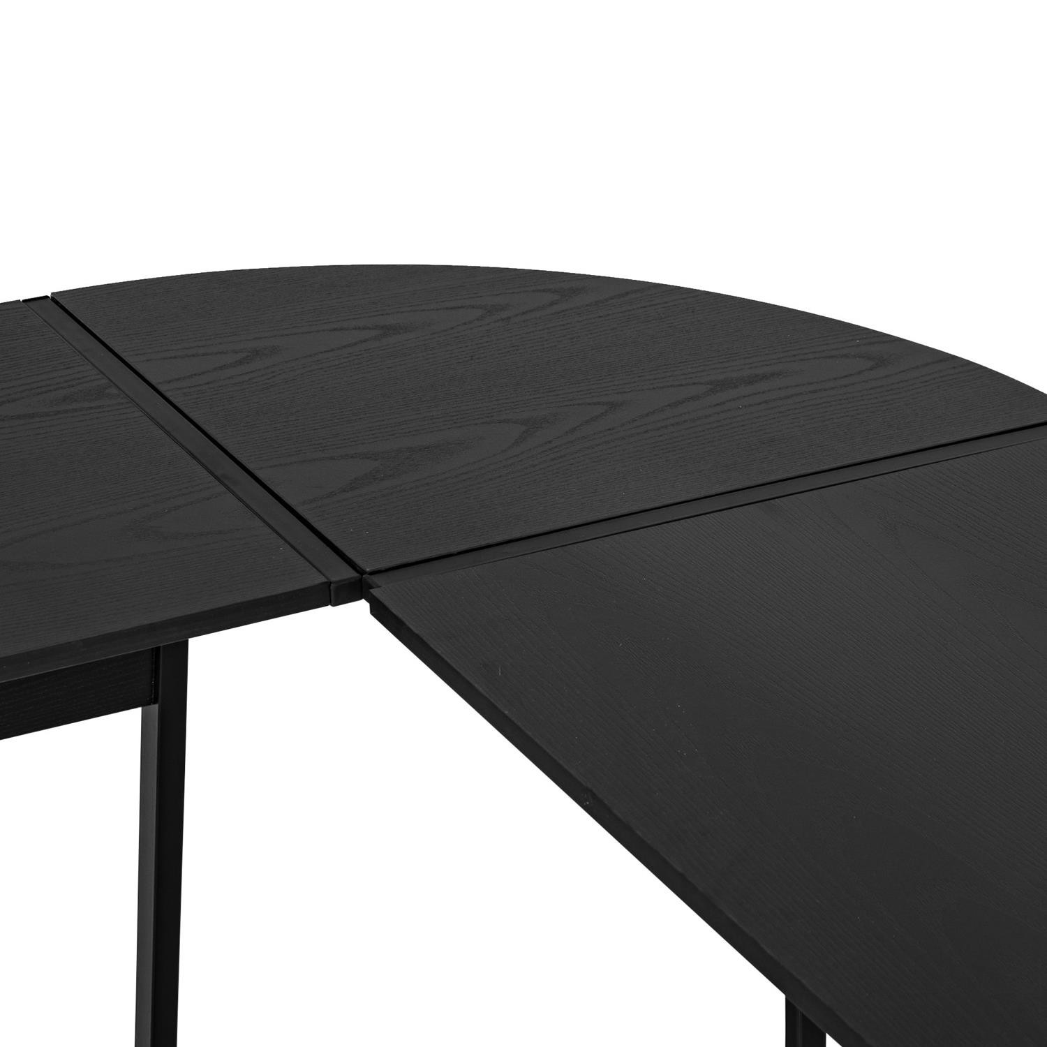 Mesa de Ordenador EPSILON, Dimensiones 112,5x152x74cm, Estructura Metálica, en Madera color Negro