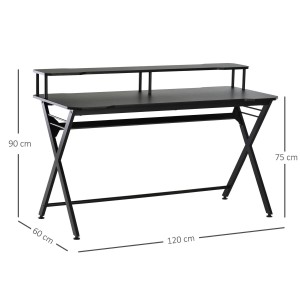 Mesa para Ordenador GENEBRA, en Madera, color Negro