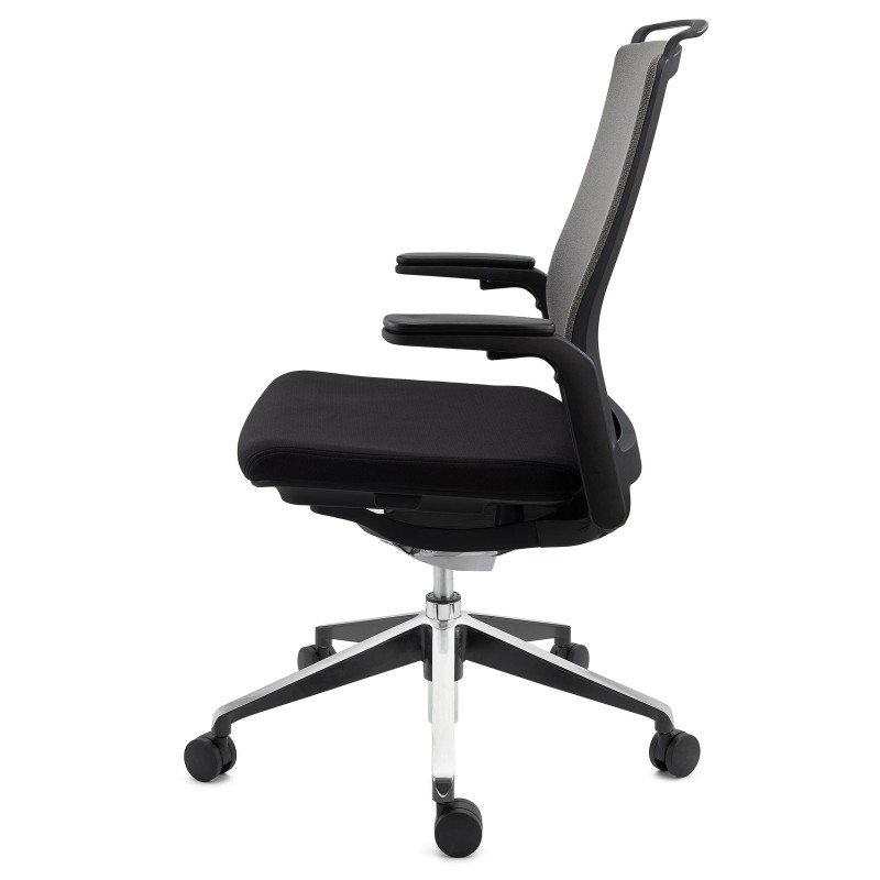 Silla de Oficina Ergonómica VELVET, elegante diseño, en negro