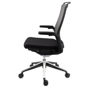 Silla de Oficina Ergonómica VELVET, elegante diseño, en negro