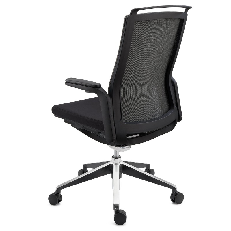 Silla de Oficina Ergonómica VELVET, elegante diseño, en negro