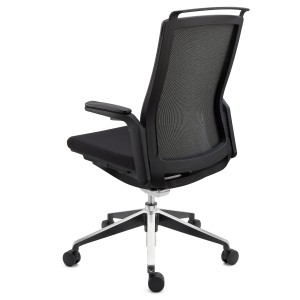 Silla de Oficina Ergonómica VELVET, elegante diseño, en negro