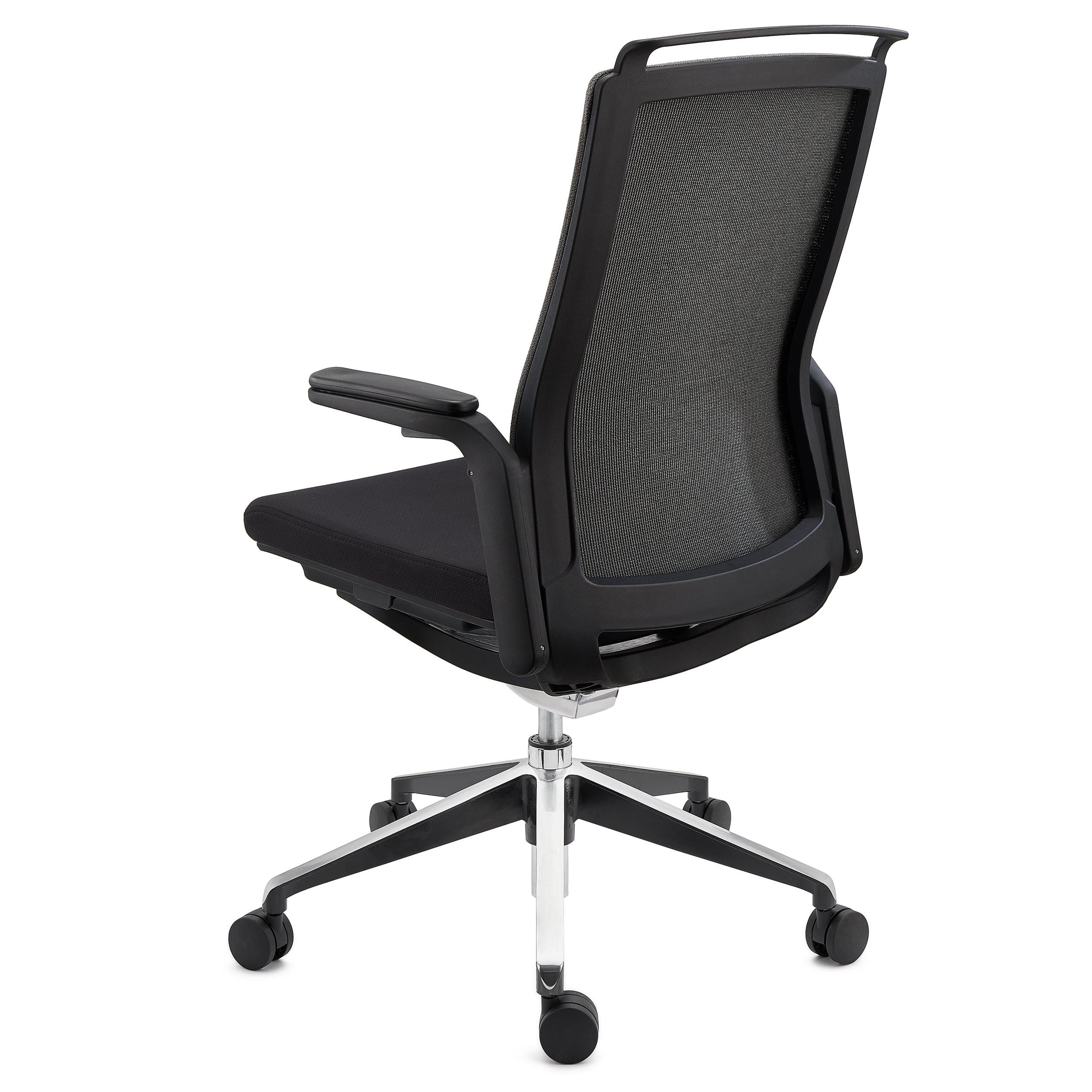 Silla de Oficina Ergonómica VELVET, Uso Profesional 8H, Elegante Diseño, Ajustable, En Negro