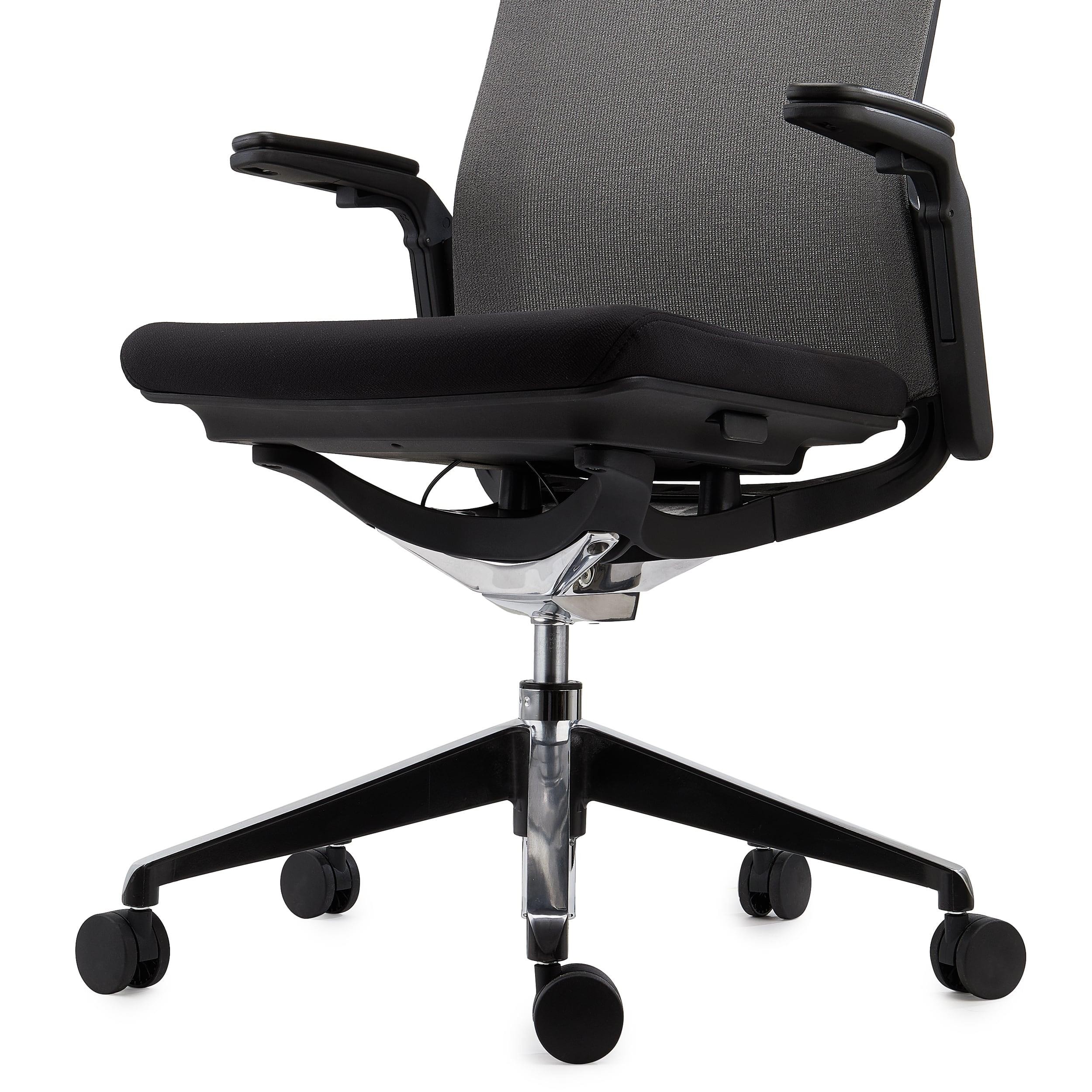 Silla de Oficina Ergonómica VELVET, Uso Profesional 8H, Elegante Diseño, Ajustable, En Negro