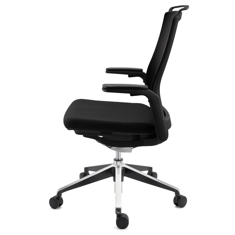 Silla de Oficina Ergonómica VELVET, elegante diseño, en negro