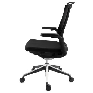 Silla de Oficina Ergonómica VELVET, elegante diseño, en negro