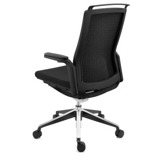 Silla de Oficina Ergonómica VELVET, elegante diseño, en negro 2