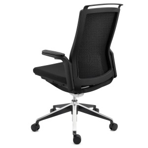 Silla de Oficina Ergonómica VELVET, elegante diseño, en negro