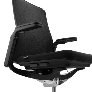 Silla de Oficina Ergonómica VELVET, elegante diseño, en negro