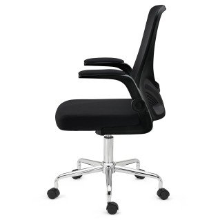 Silla de Oficina Plegable FOLD, reposabrazos abatibles, en negro 2