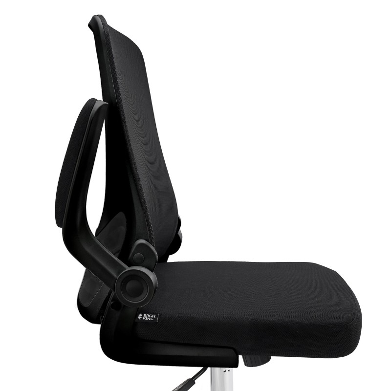 Silla de Oficina Plegable FOLD, reposabrazos abatibles, en negro