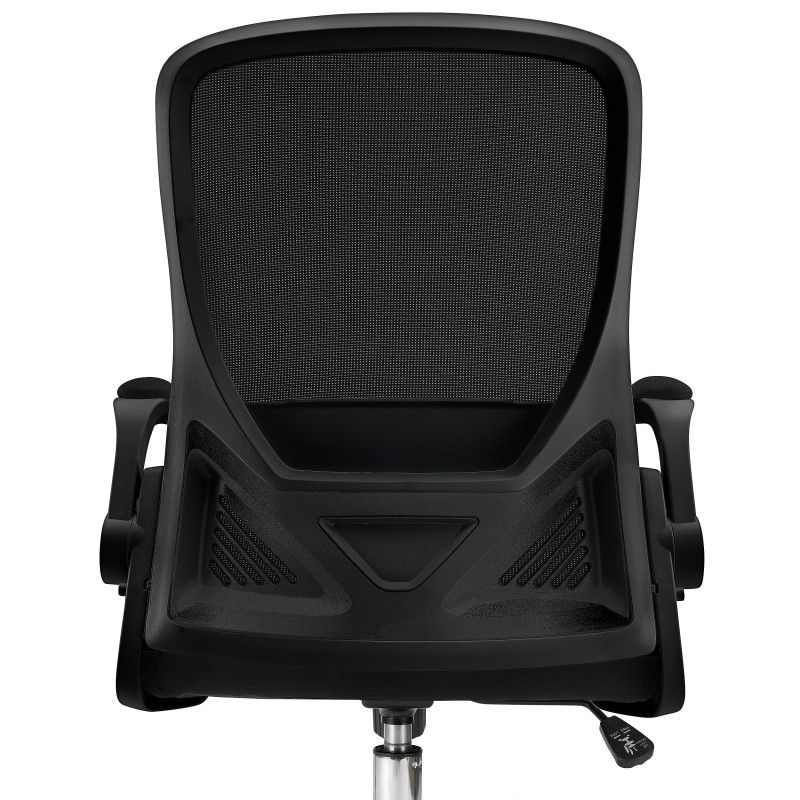 Silla de Oficina Plegable FOLD, reposabrazos abatibles, en negro