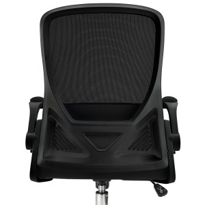 Silla de Oficina Plegable FOLD, reposabrazos abatibles, en negro