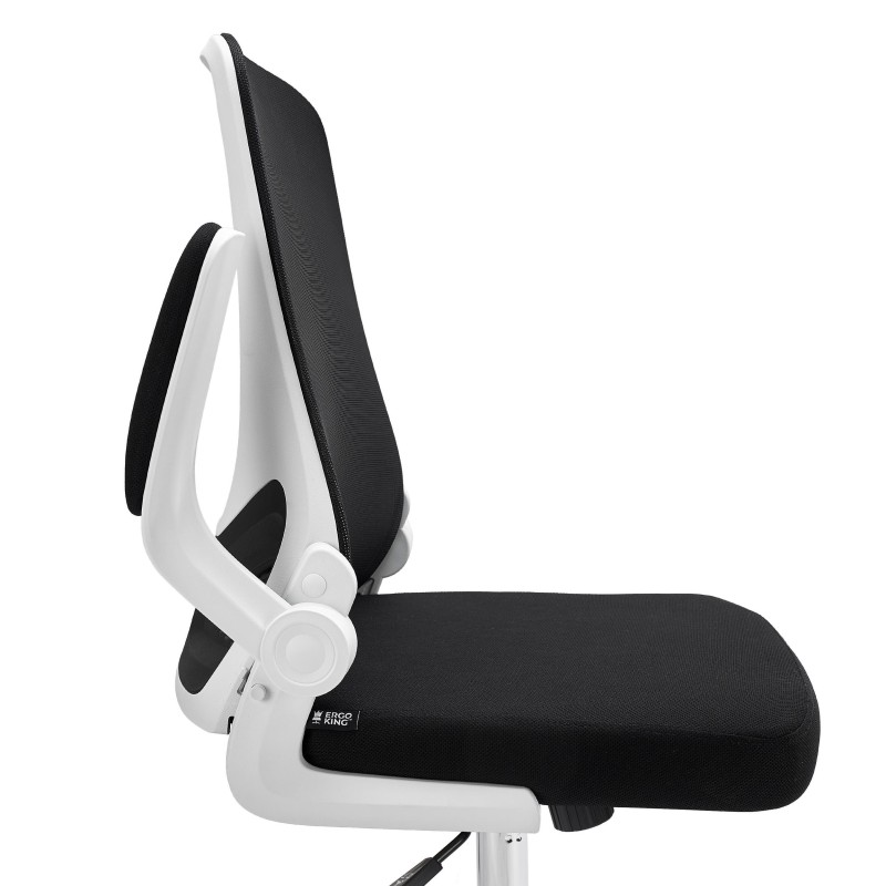 Silla de Oficina Plegable FOLD, reposabrazos abatibles, en negro