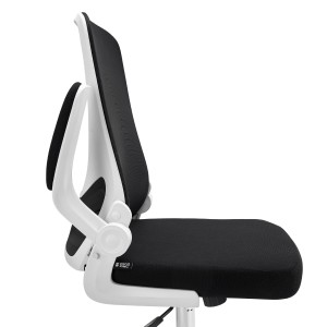 Silla de Oficina Plegable FOLD, reposabrazos abatibles, en negro