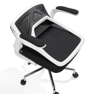 Silla de Oficina Plegable FOLD, reposabrazos abatibles, en negro