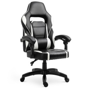 Silla gaming BUDAPESTE, reclinable 135º, en piel negro y azul