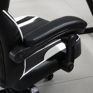 Silla gaming BUDAPESTE, reclinable 135º, en piel negro y azul