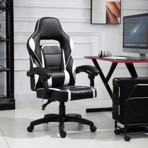 Silla gaming BUDAPESTE, reclinable 135º, en piel negro y azul