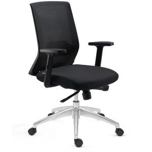 Silla de Oficina MIAMI PRO, mecanismo synchro, base metal, negro