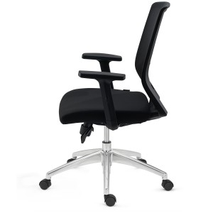Silla de Oficina MIAMI PRO, mecanismo synchro, base metal, negro