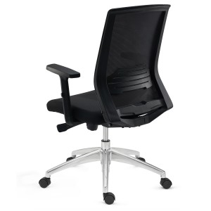 Silla de Oficina MIAMI PRO, mecanismo synchro, base metal, negro