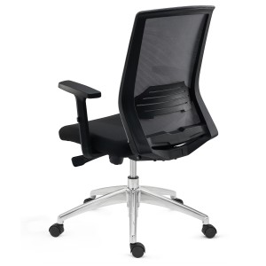 Silla de Oficina MIAMI PRO, mecanismo synchro, base metal, negro