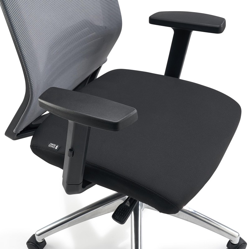 Silla de Oficina MIAMI PRO, mecanismo synchro, base metal, negro