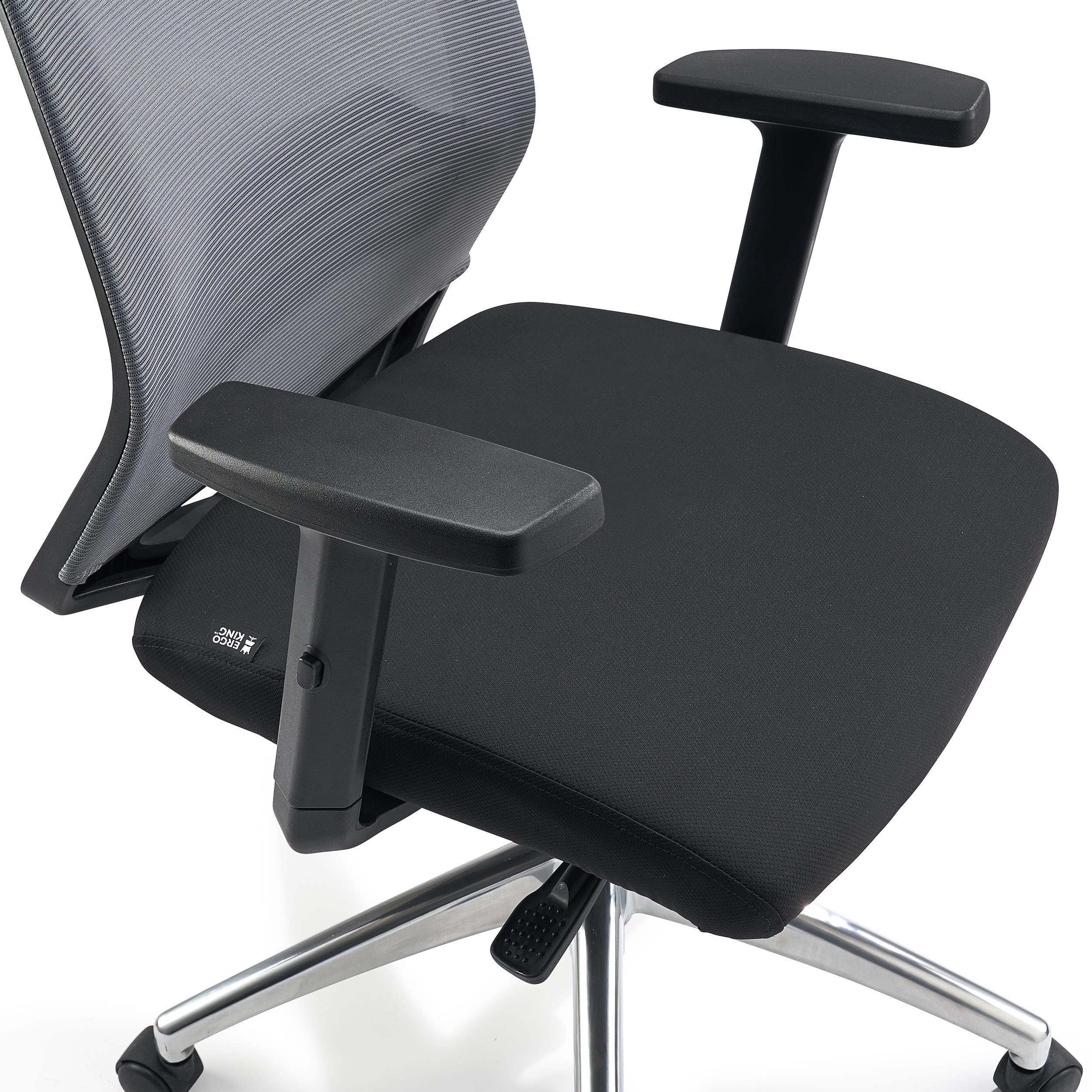 Silla de Oficina MIAMI PRO, Mecanismo Sincro, Base de Metal, Soporte Lumbar, En Negro