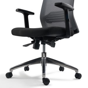 Silla de Oficina MIAMI PRO, mecanismo synchro, base metal, negro