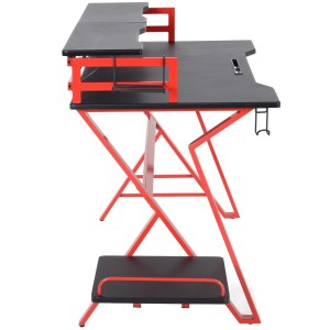 Mesa Gaming MAGMA color Negro y Rojo