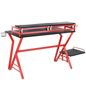 Mesa Gaming MAGMA color Negro y Rojo