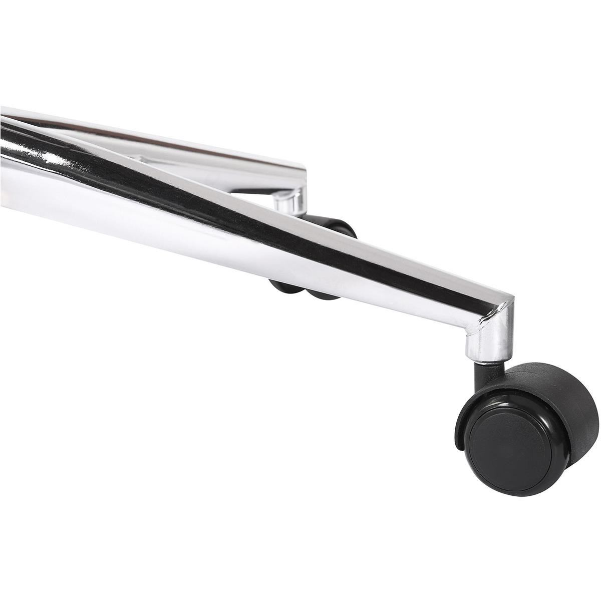 Silla de Oficina HAWAI, Elegante Diseño, en Madera Nogal y Piel color Negro