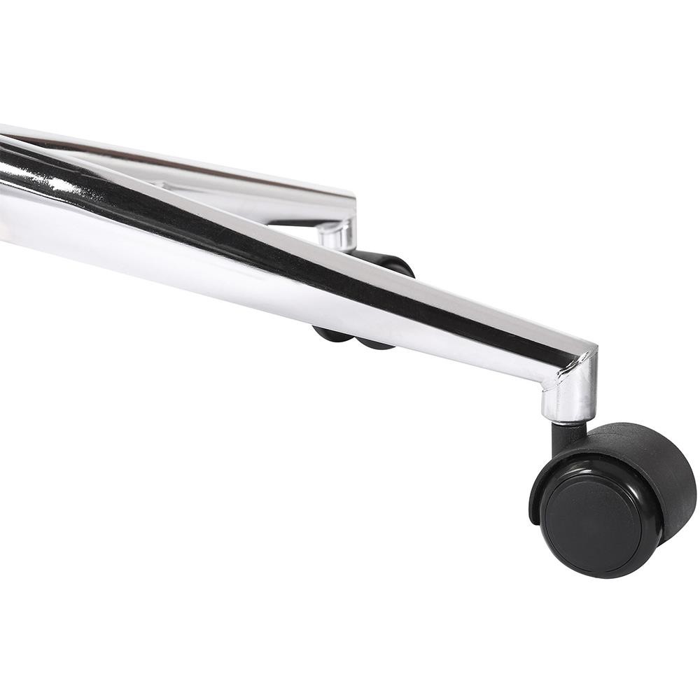 Silla de Oficina HAWAI, Elegante Diseño, en Madera Nogal y Piel color Negro