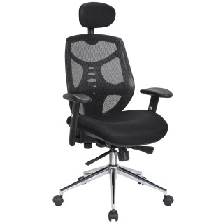Silla de Oficina Ergonomica, MANTRA, reposacabezas, negro