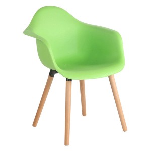Silla de Confidente MARA, Patas de Madera Claras, color Negro