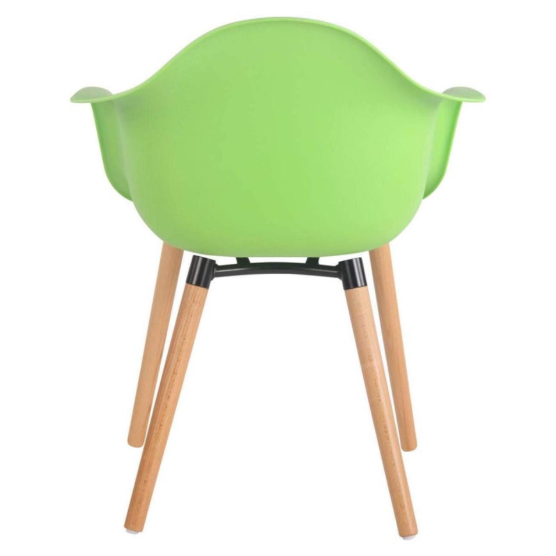 Silla de Confidente MARA, Patas de Madera Claras, color Negro