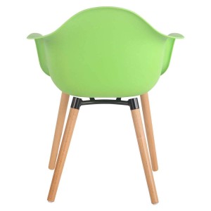 Silla de Confidente MARA, Patas de Madera Claras, color Negro