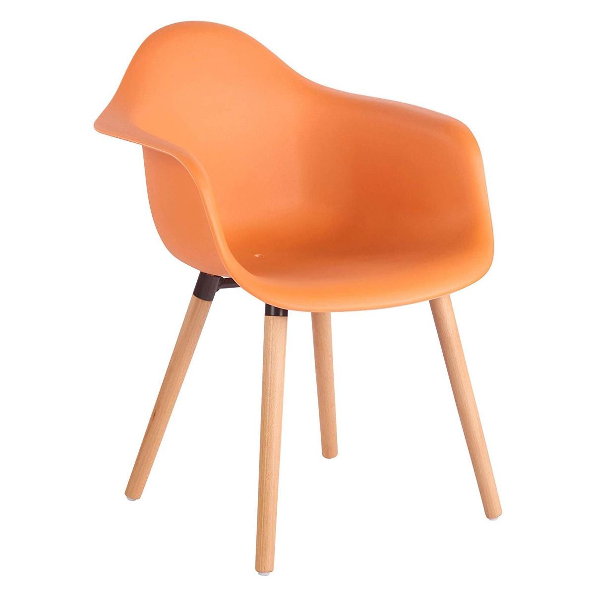 Silla de Confidente MARA, Diseño Moderno, Patas de Madera Claras, color Negro