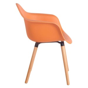 Silla de Confidente MARA, Patas de Madera Claras, color Negro