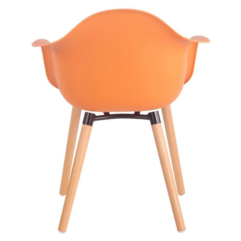 Silla de Confidente MARA, Patas de Madera Claras, color Negro