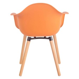 Silla de Confidente MARA, Patas de Madera Claras, color Negro
