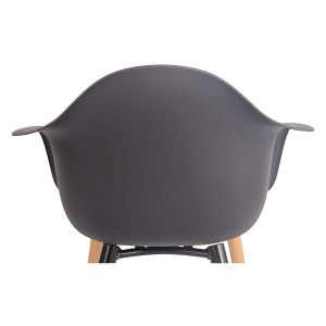 Silla de Confidente MARA, Patas de Madera Claras, color Negro